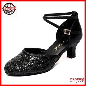 Women's Low Heel Ankle Strap Dance Shoes, 2-Inch Heels, Suede Sole